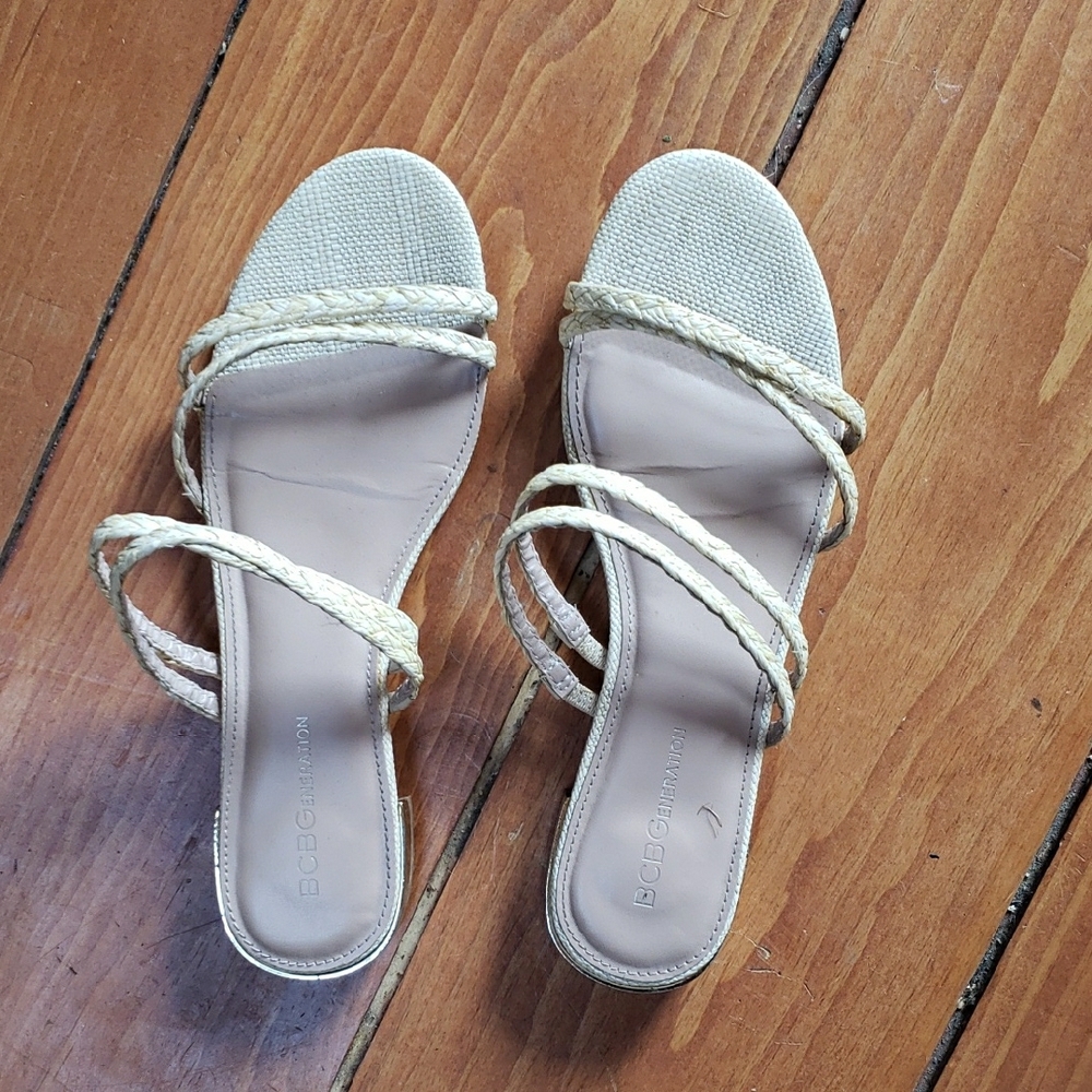 BCBGeneration Women's Cream Sandals
